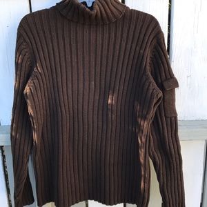 JAX Country Brown Cotton Turtleneck Sweater